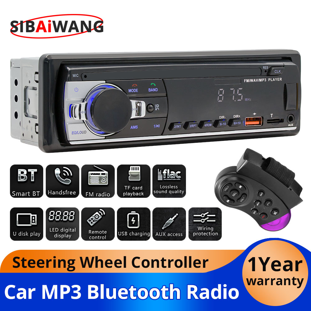 Audio Universal Music - Autoradio 1Din Lecteur MP3 Bluetooth universel