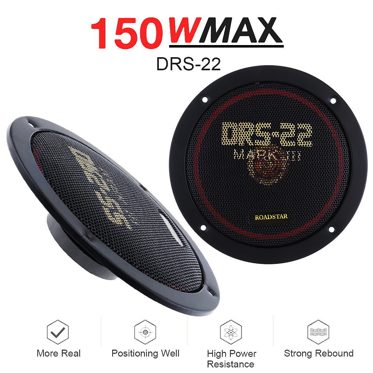 Audio Universal Music - 2 pièces 6.5 pouces 12V 150W
