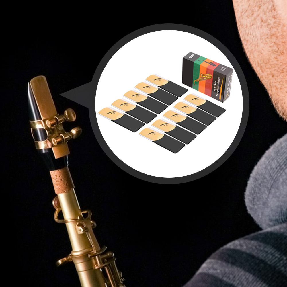 Lot de 10 anches pour saxophon - Saxophone Reed Pack avis et prix