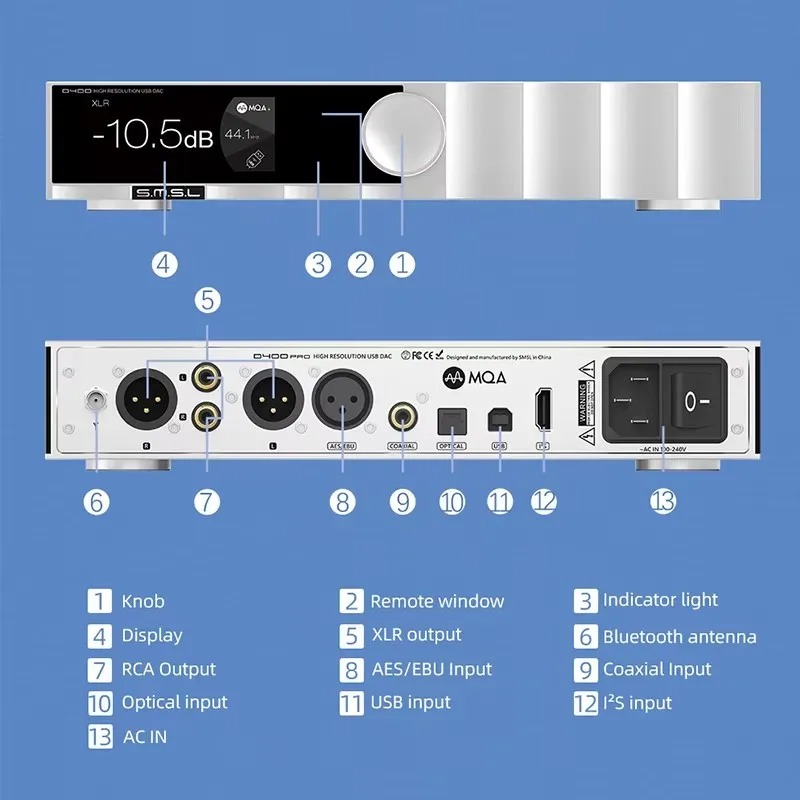 SMSL D400 PRO D400PRO décodeur - Audio Music Hifi avis et prix