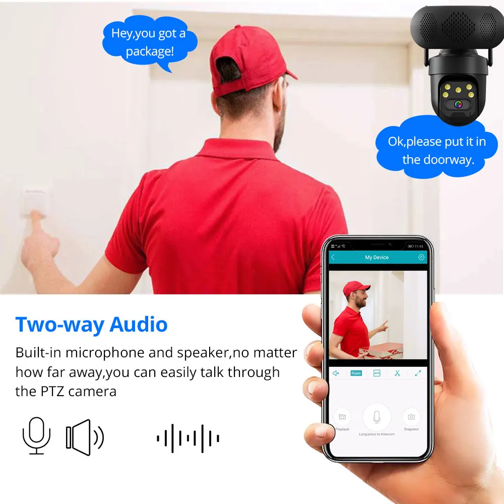 ICSEE 5MP WiFi PTZ caméra IP a - Audiovision Music Player avis et prix
